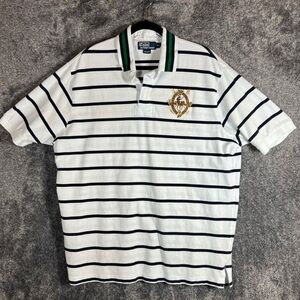 Ralph Lauren White and Black Polo Shirt with Emblem